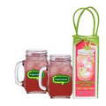 Watermelon Punch Boxed with Mason Jar Glasses